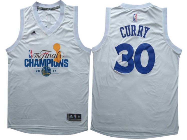 Men Golden State Warriors #30 Curry White Champions NBA Jerseys->golden state warriors->NBA Jersey